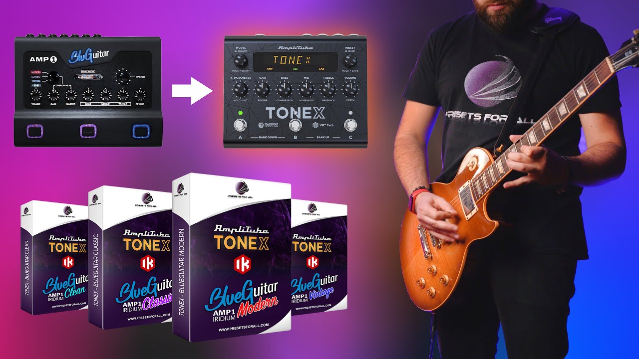 BlueGuitar AMP1 Iridium Tonex IK Multimedia Captures Presets Pack | Presets For All