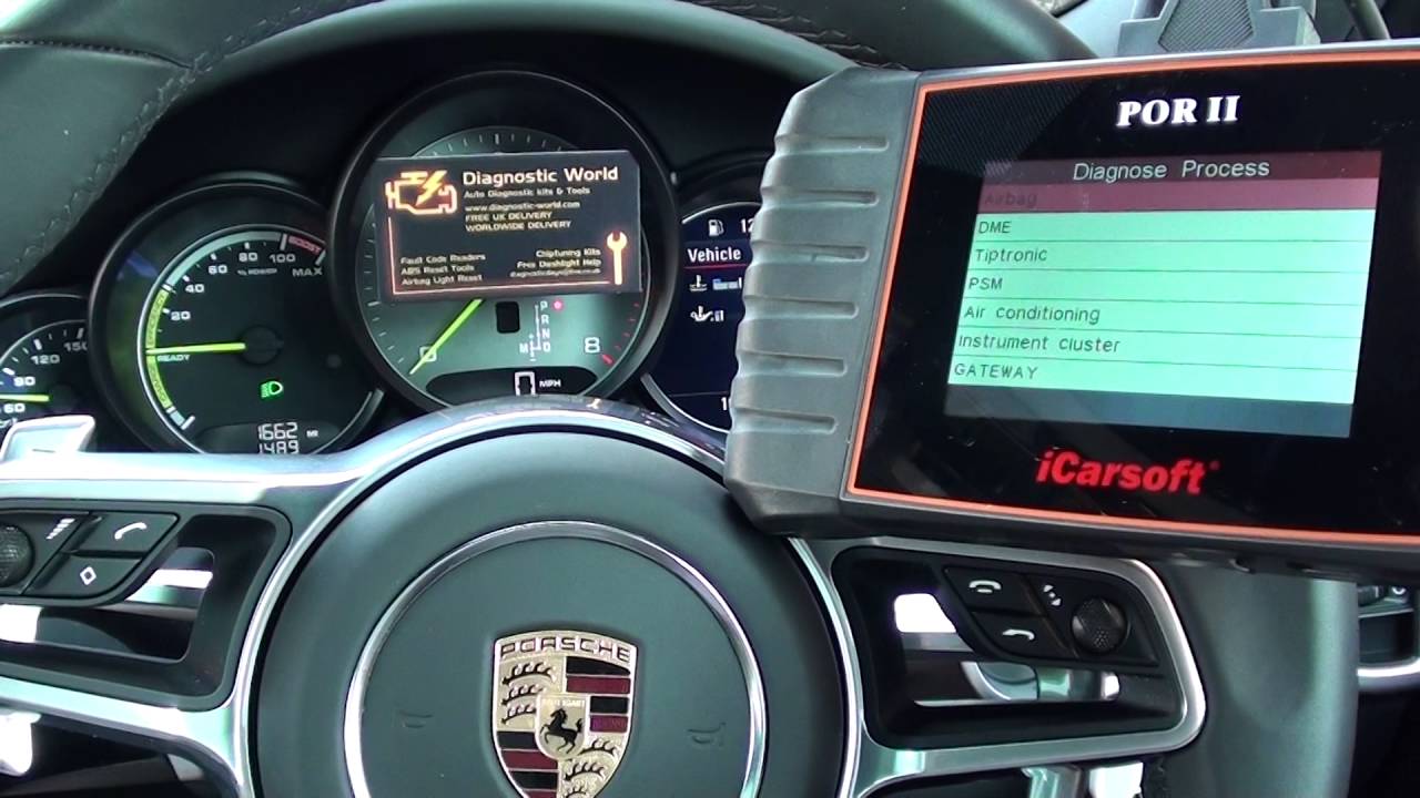 Porsche Cayenne Engine, ABS, Airbags Diagnostics iCarsoft POR II