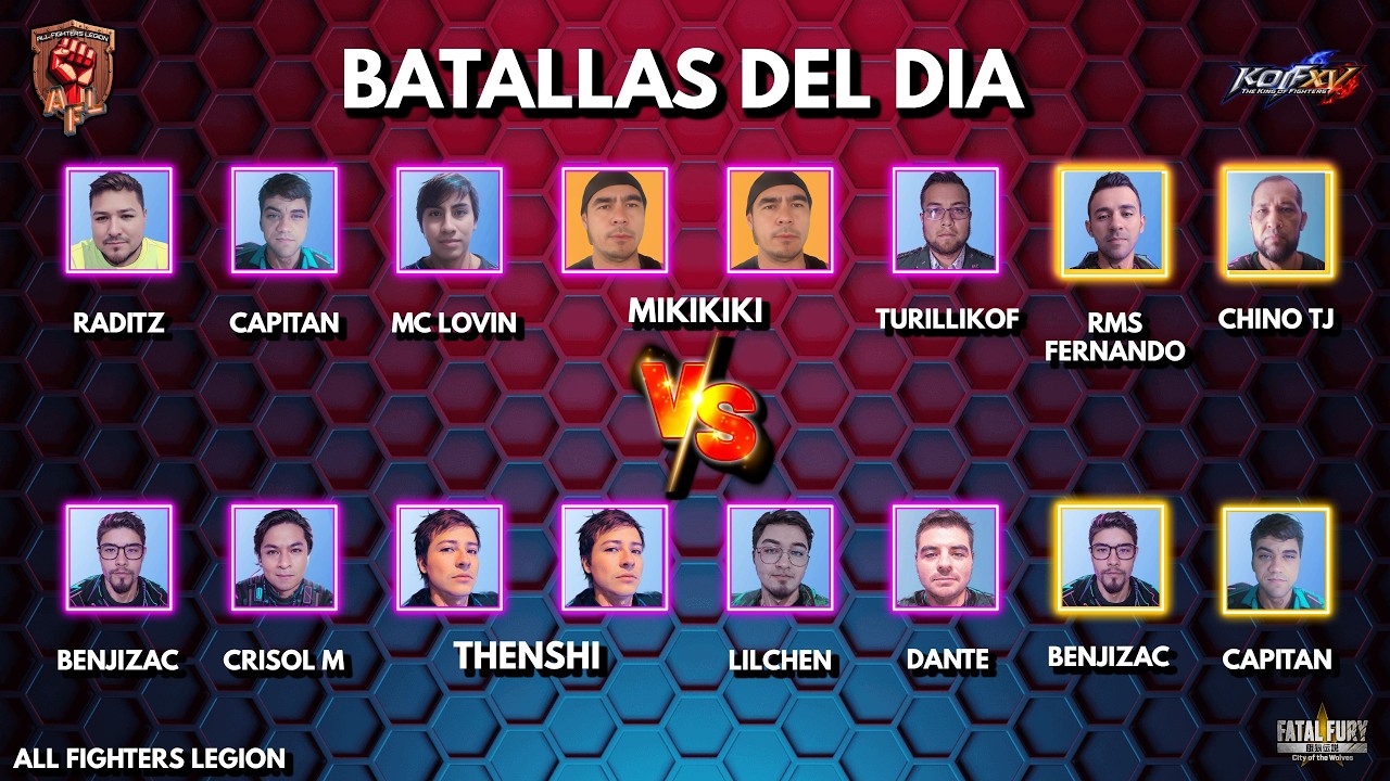 LIGA DE KOF XV Y FATAL FURY