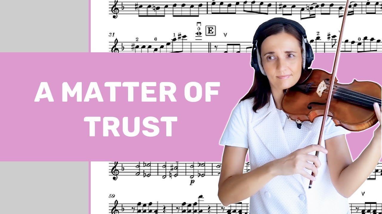 A Matter of Trust - G.Luke - easy version for violin and piano - music sheet - cover for violin