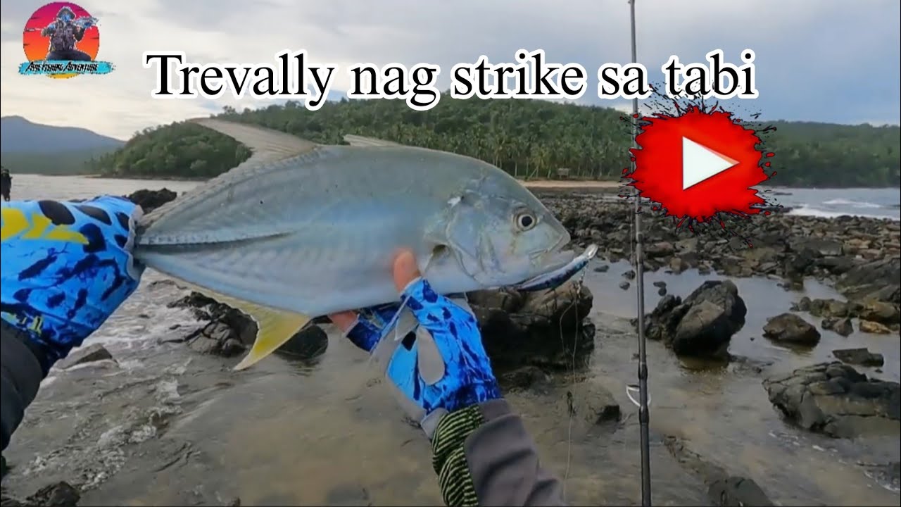 Trevally nag strike sa tabi | shore fishing in the Philippines