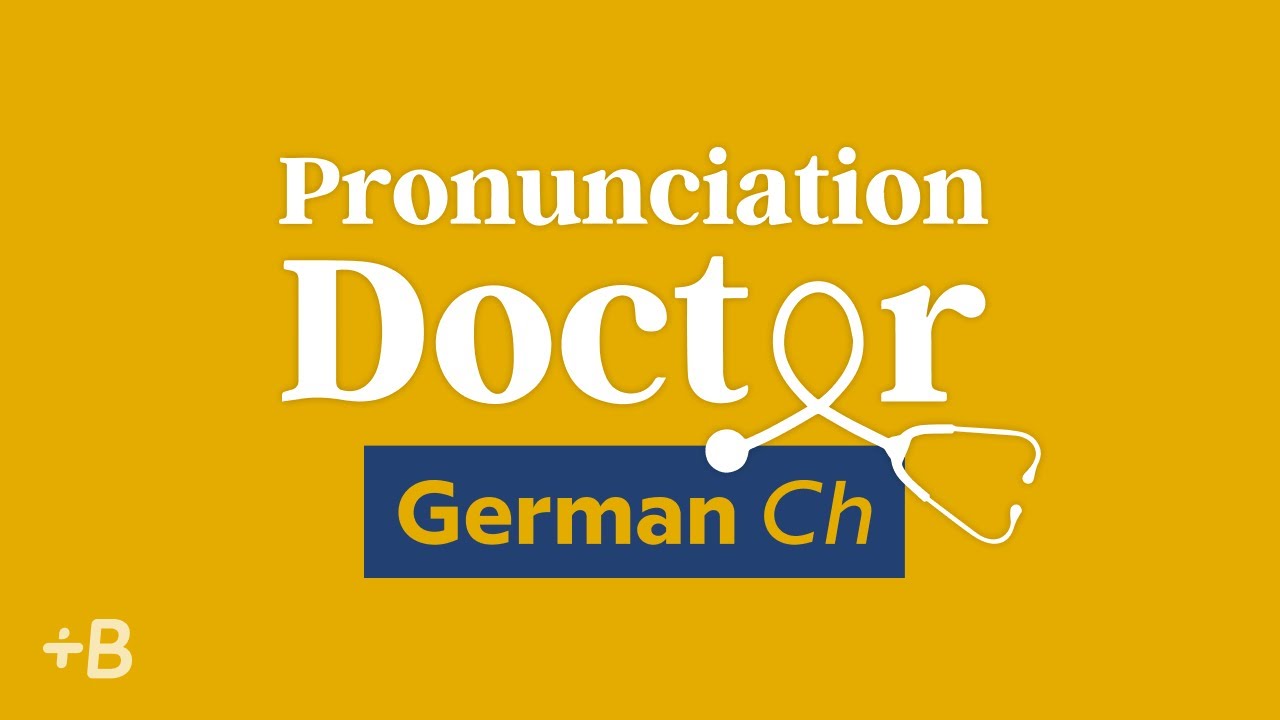 How To Pronounce The German CH Sound | Pronunciation Doctor