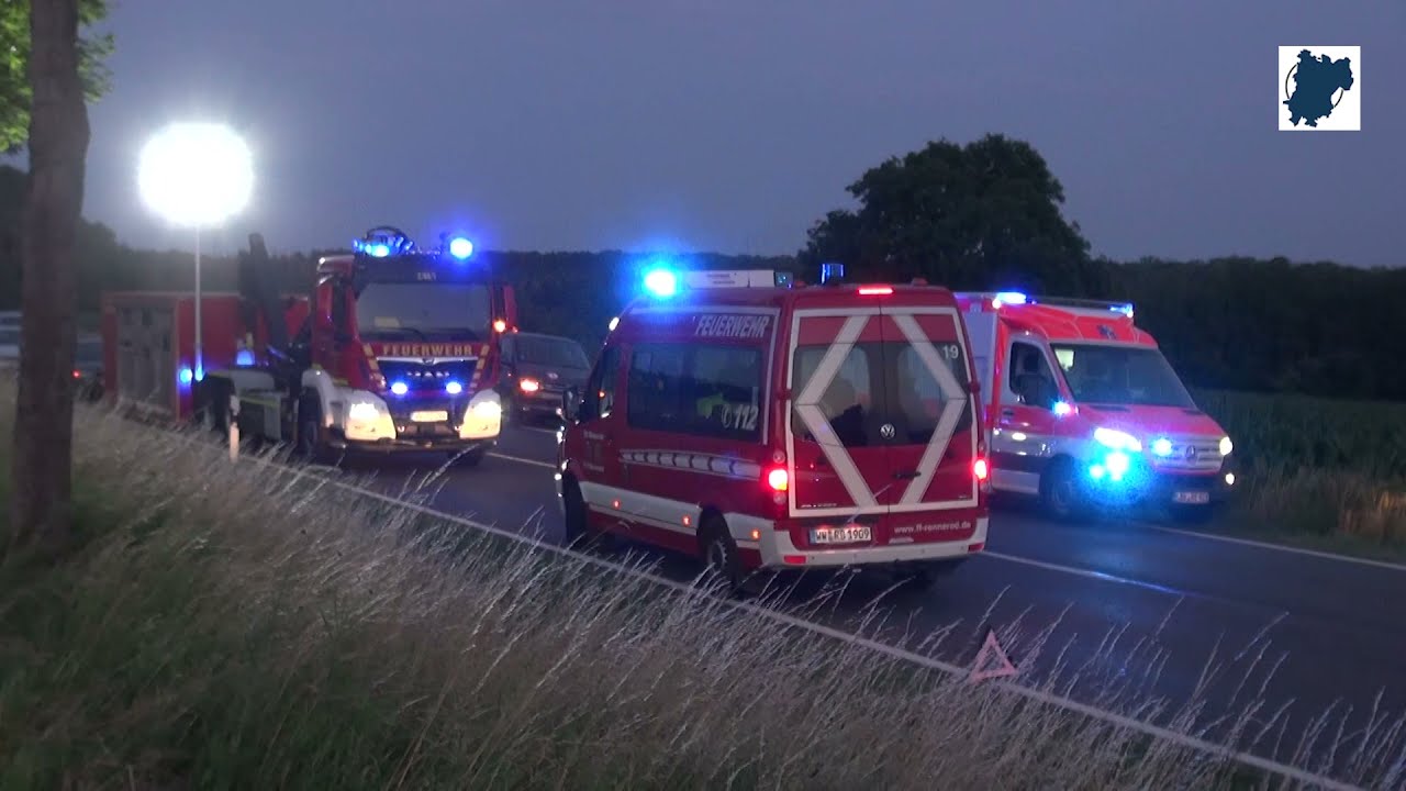 Schwerer Unfall B255 Hellenhahn Schellenberg 20.07.2021