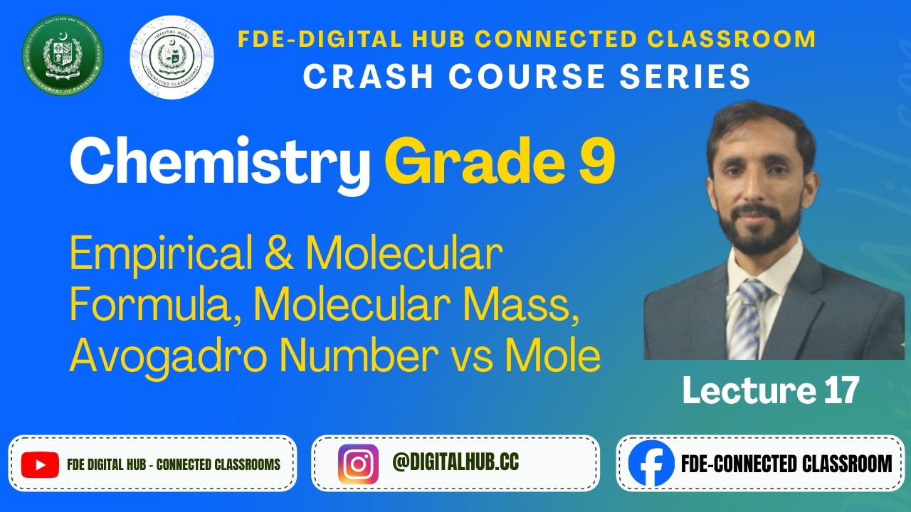 Empirical & Molecular Formula, Avogadro Number | Chemistry | Grade 9 | Crash Course Series | FDE