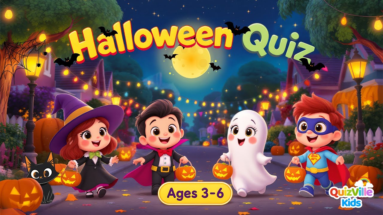 Halloween Quiz for Kids 🎃 | Trick or Treat Game & Challenge 🍬