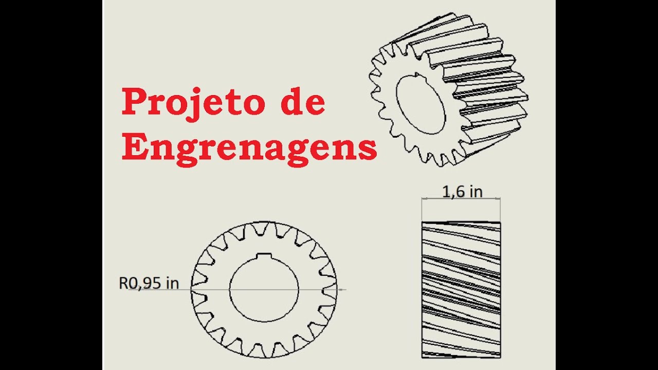 Projeto de um trem de engrenagens cilíndricas de dentes helicoidais