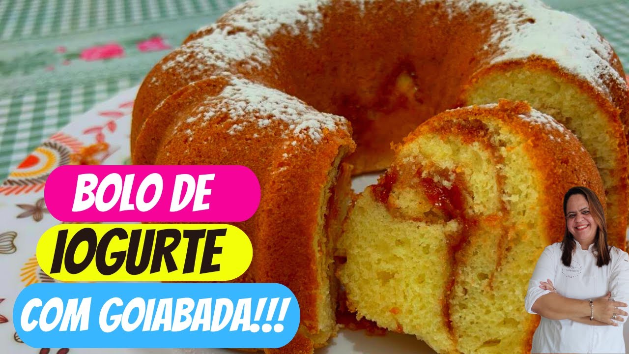 Bolo de Iogurte com Goiabada - Levinho e Delicioso!!!