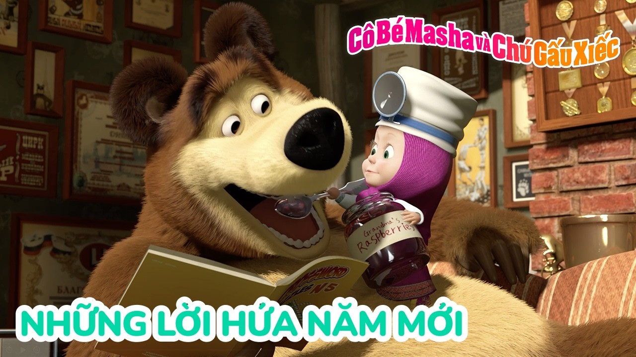 Cô Bé Masha và Chú Gấu Xiếc 🎉 Những lời hứa năm mới 😊 Tuyển tập các tập phim