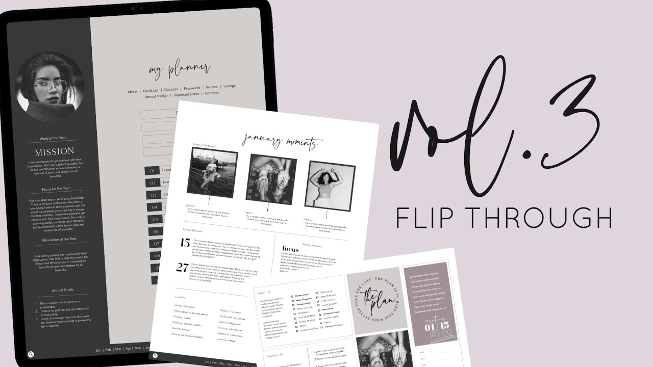 Hello Gorgeous VOL. 3 Digital Planner Flip Through