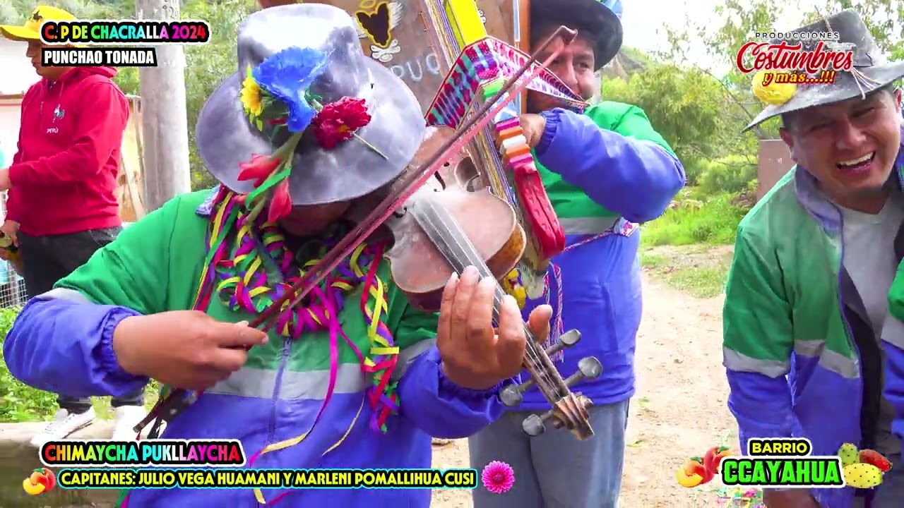 PRIMER PUNCHAO TONADA EN CHACRALLA 2024 BARRIO CCAYAHUA EN 4K CAPITAN: JULIO VEGA Y MARLENY POMALLIH