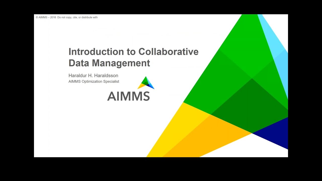 Product Training webinar: Introduction to Collaborative Data Management
