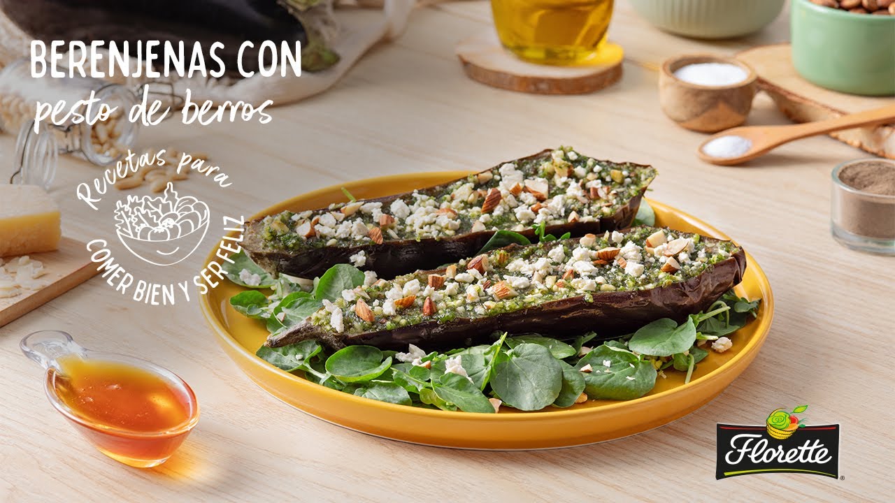 Berenjena con pesto de berros | Recetas Florette