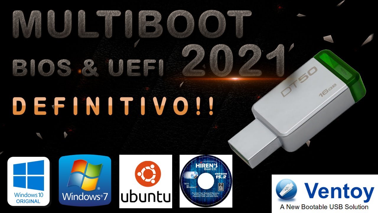 ⚡USB MULTIBOOT | BIOS & UEFI | VENTOY 2021 🆕 Todo en un USB ⚡
