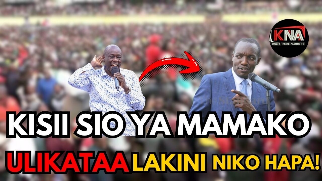 WEWE ARATI KISII SIO YA MAMA YAKO NITAKUJA, NA TAKUWA NIKIJA. WEWE NA VIKARAGOSI WENZAKO KINA OSORO