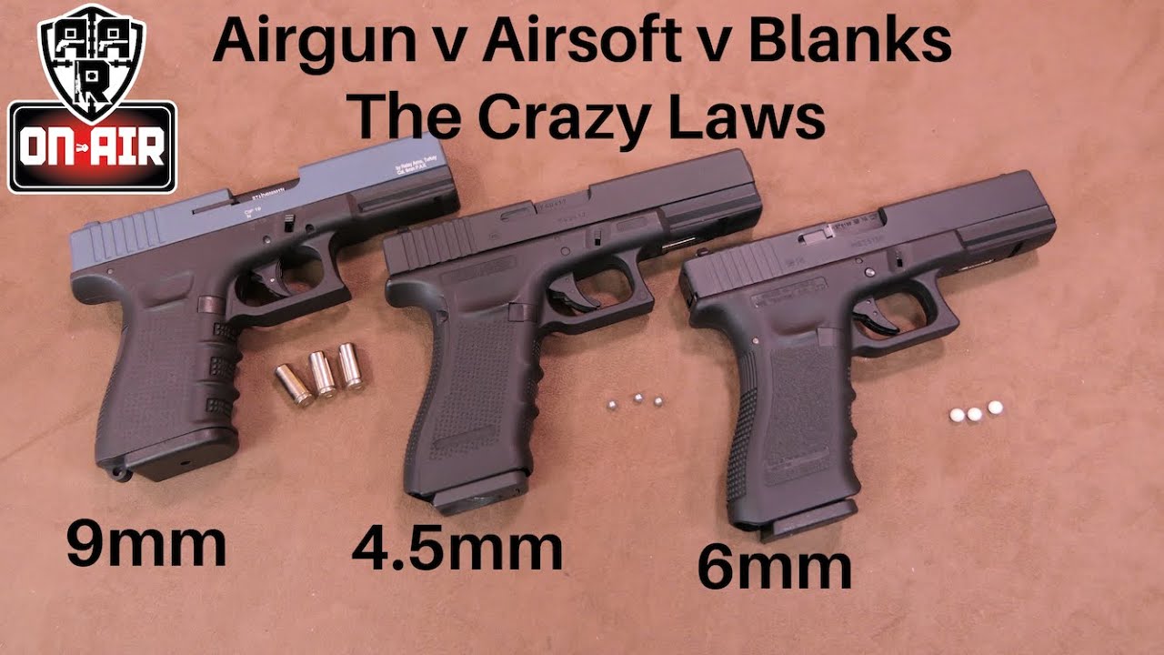 Airgun против Airsoft против Blanks и The Law
