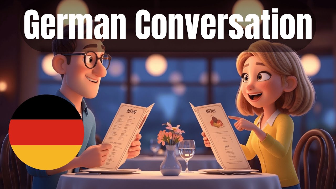 German for Beginners: Restaurant Dialogue (Slow & Easy Listening Practice)