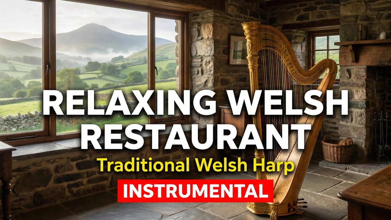 Relaxing Welsh Restaurant Songs: Celtic Fireside | 12 Hours Traditional Harp Instrumental Music
