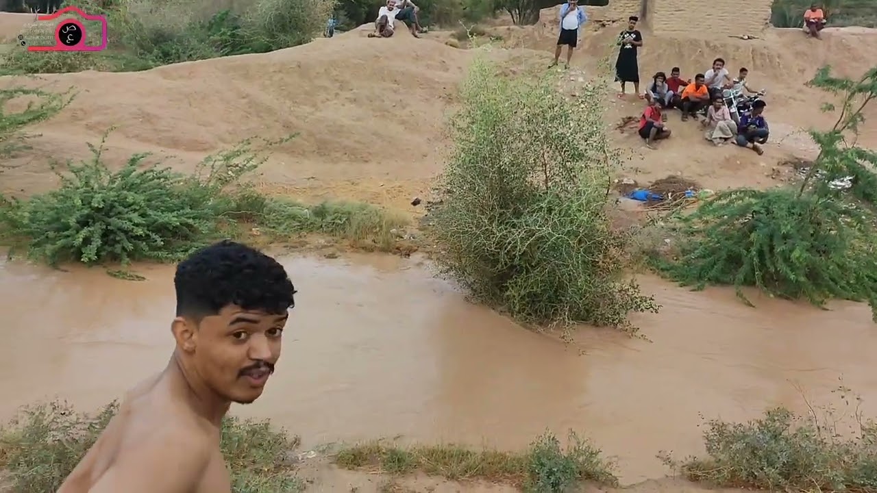 سيل وادي العين بمنطقة حورة