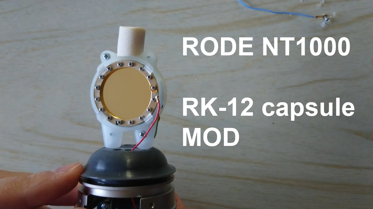 Rode NT1000 K-12 capsule mod with sound test.