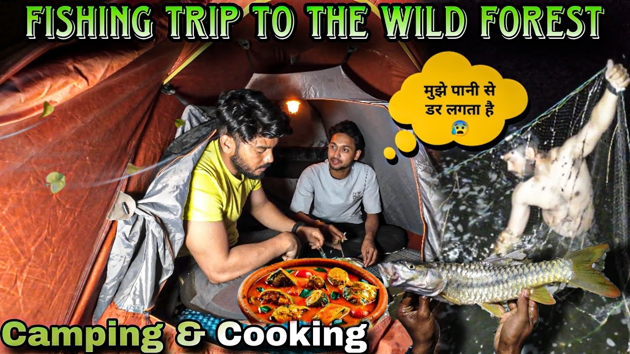 Overnight Camping & Fishing In A Beautiful Scenic Location, Catch & Cook In Rainforest #vlog