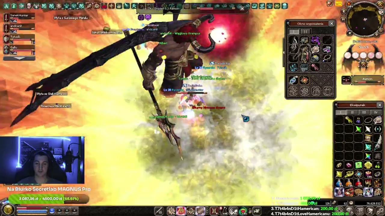 Zbijanie Aamon'a / Nezerath'a + otwieranie szkat z niego - głowa Nezeratha / New Dungeon #metin2