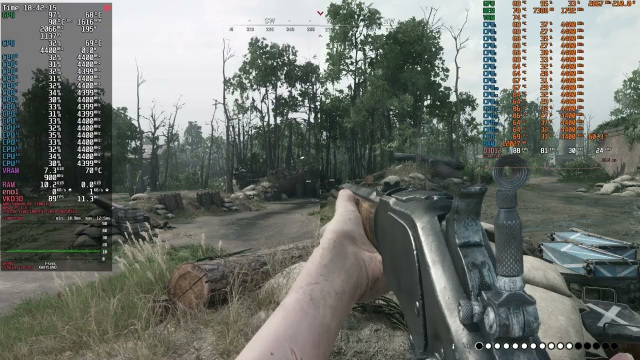 Hunt: Showdown - Windows vs Linux benchmark