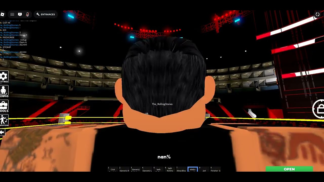 Hardcore roblox Wrestling Seth Rollins Vs Dan Marquee (Cm Punk with a brutal attack and a statement)