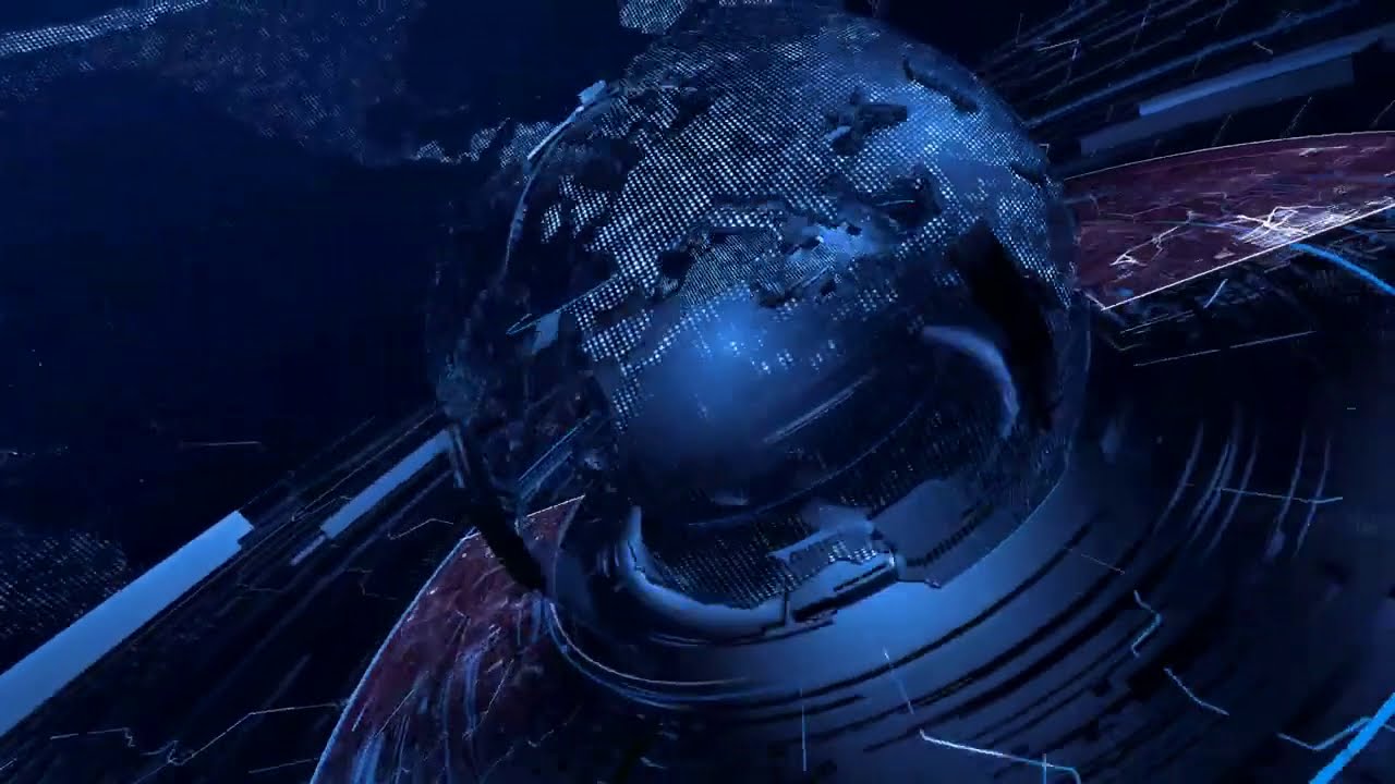 Purple Blue News Background broadcast template Royalty Free