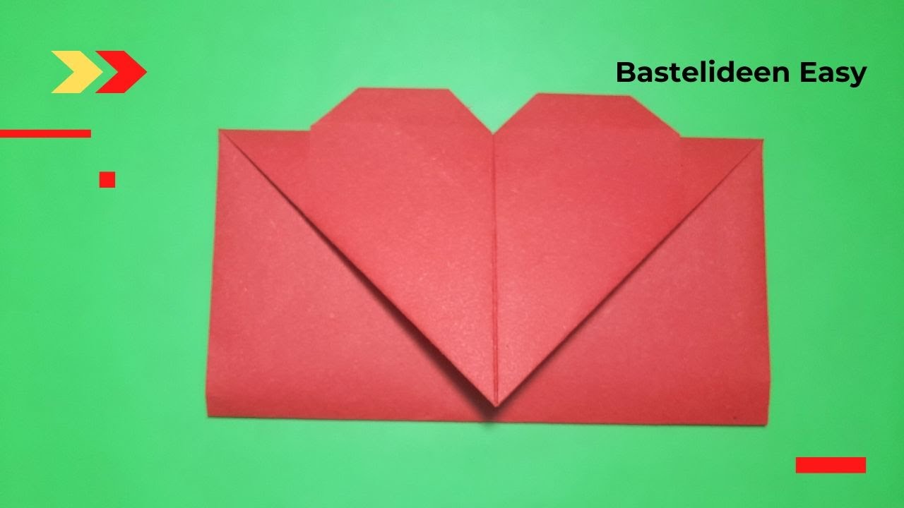 So falten Sie aus A4 Papier ein Herz für Ihre Freundin - Bastelideen Easy