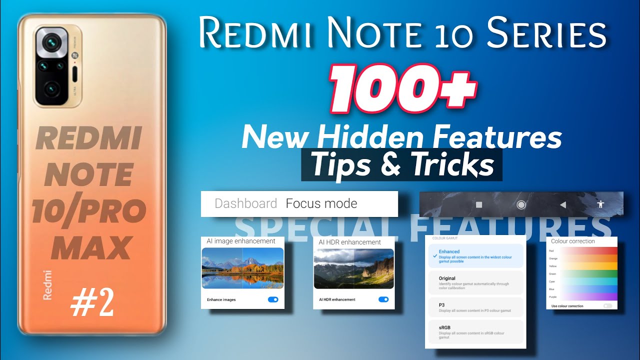 Redmi Note 10 Series 100+ Hidden Features and Tips Tricks | Anti Flickr, AI HDR, AI Image... #2