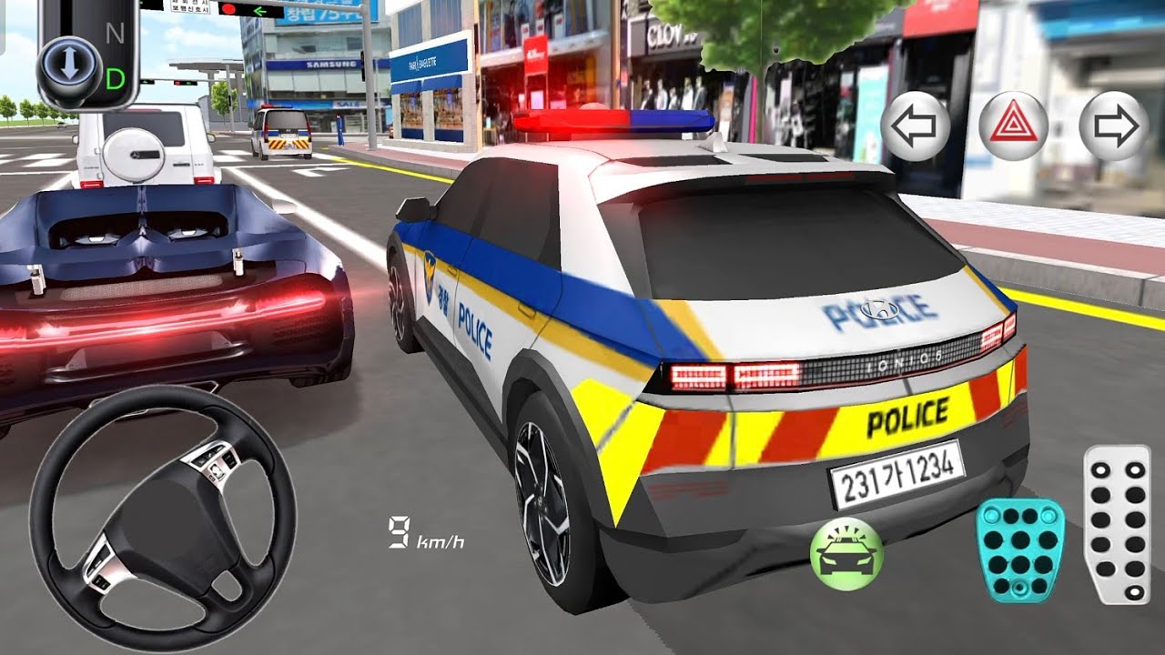 New Hyundai Ioniq 5 Police Chase vs. Bugatti! 3D Driving Class 2026 Android/iOS