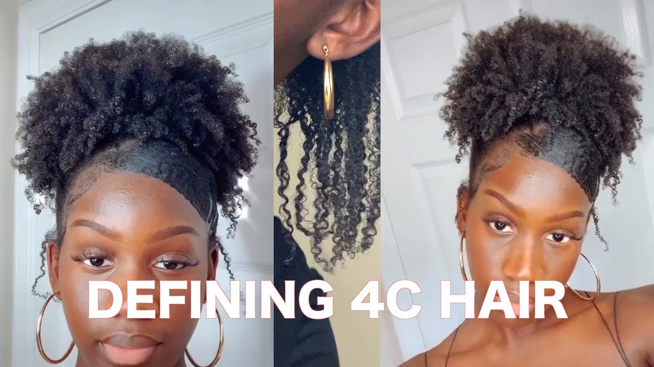 PUFF WITH BANG HAIRSTYLE ON 4C HAIR | Best definition routine for 4C hair | YVANNA BOLLANGA