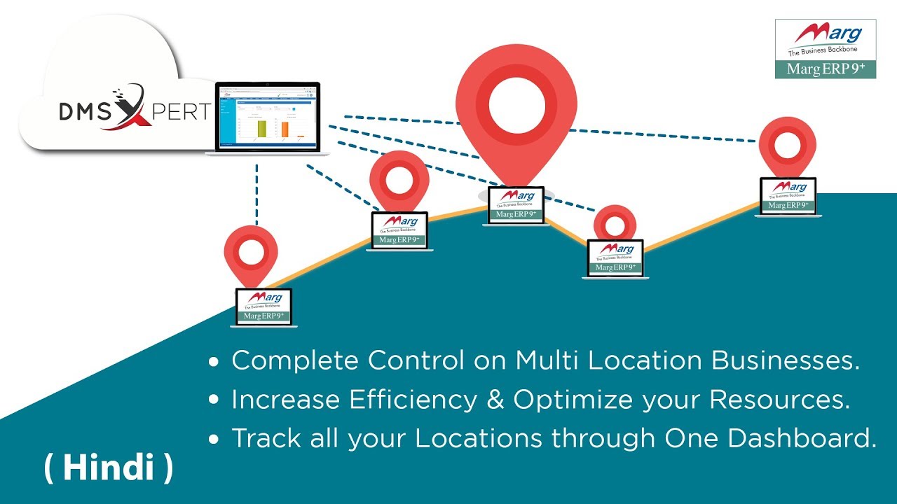 Multi location Business manage with Marg Erp - DMSXpert [Hindi]