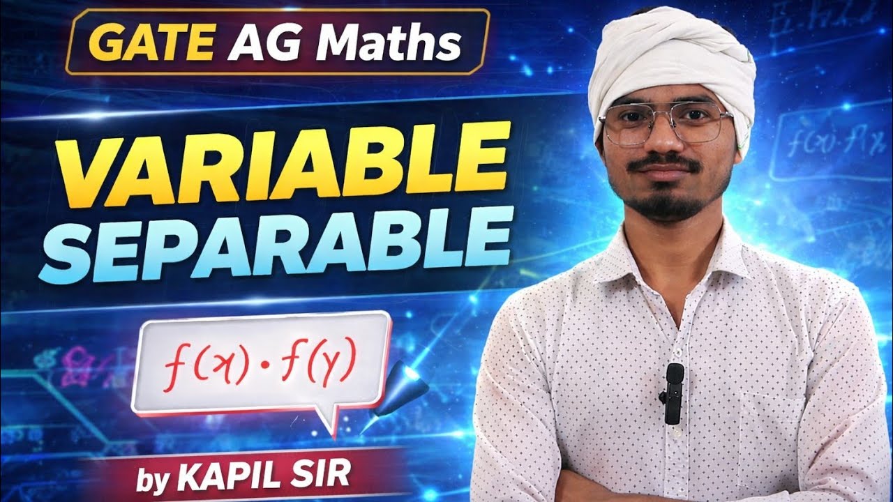 Differencial equations GATE Ag Maths by kapil sir 