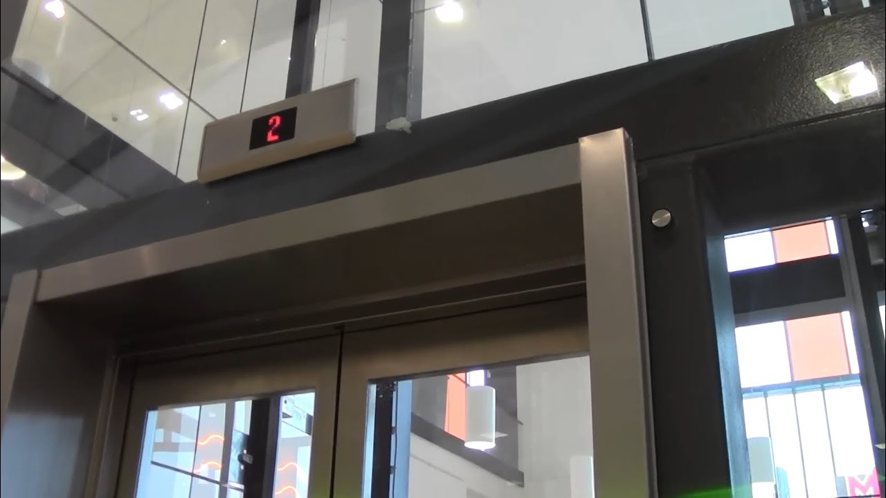 KONE MonoSpace MRL Traction elevators @ Nordby Shopping Center, Nordby, Sweden.