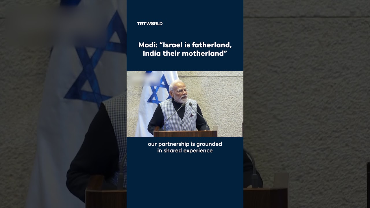 Indian Prime Minister Modi addresses Israeli Knesset
