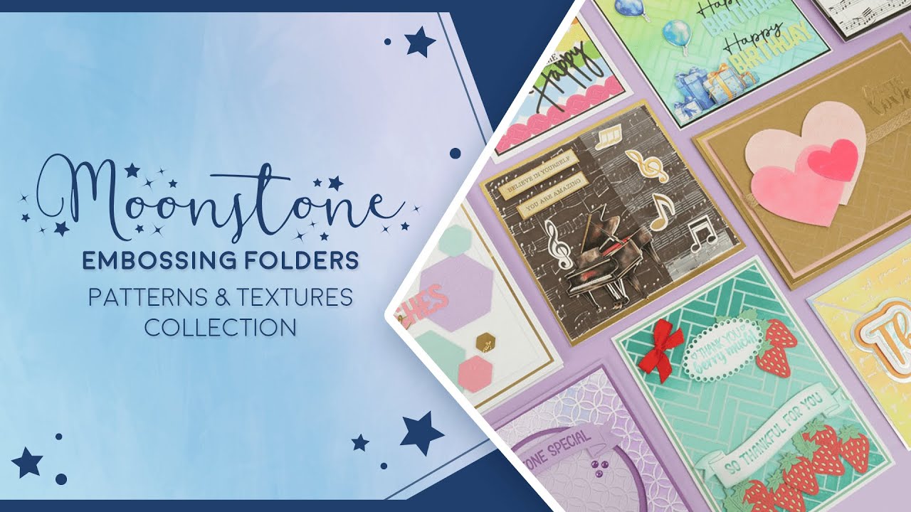 The Craft Show - NEW Moonstone Patterns & Textures Embossing Folders!