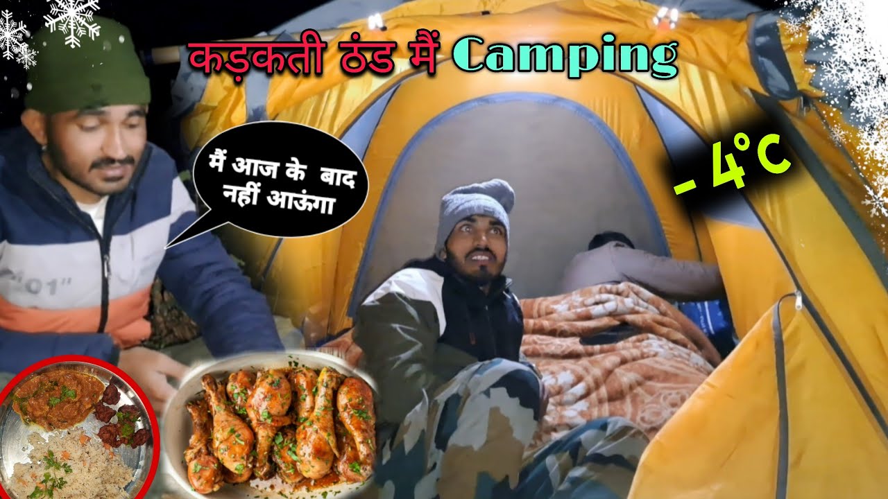 -4°C Cold Night Camping In Deep Forest 🥶 | Camping In India | Camping & Cooking | The Raji Camping |