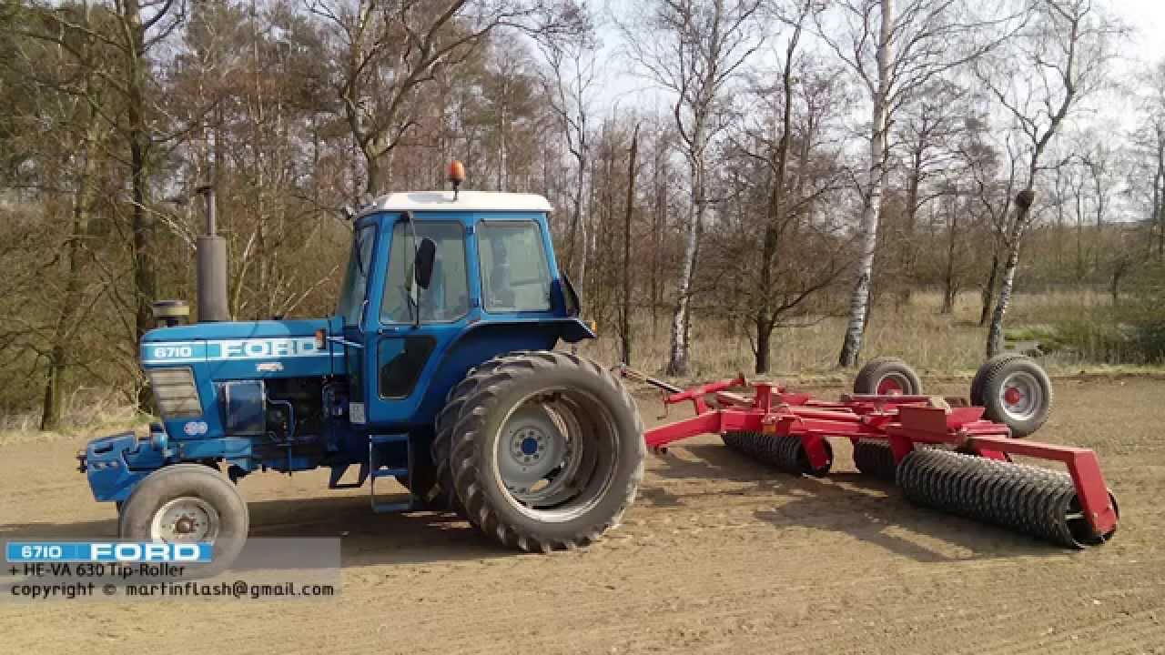Ford 6710 tractor + packer roller HE-VA Tip-Roller 630 wałowanie posiewne.