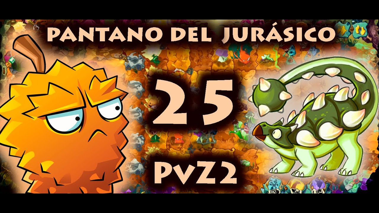 Plantas vs. Zombies 2 - Pantano del Jurásico - Día 25