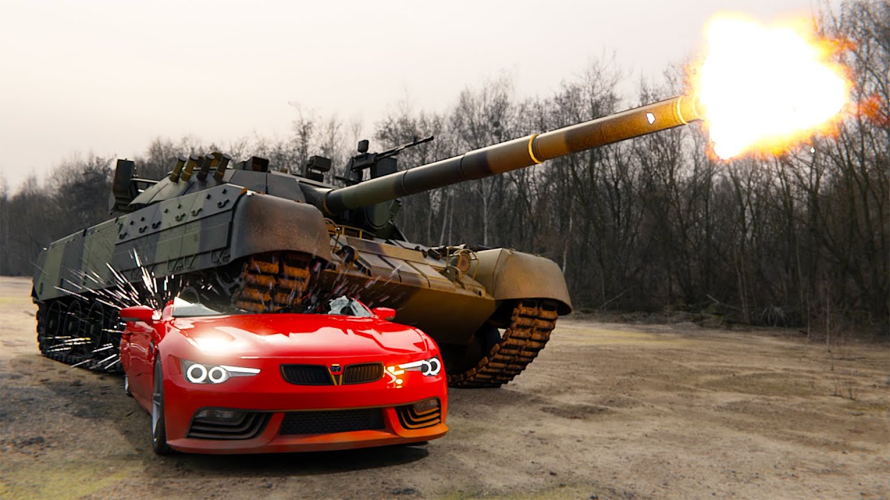 The ULTIMATE Tank Mod With WORKING CANNON! Complete Car Destruction! - BeamNG Mods