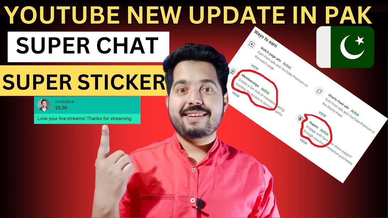 Youtube monetization update 2023 | super chat in pakistan | super sticker in pakistan | membership