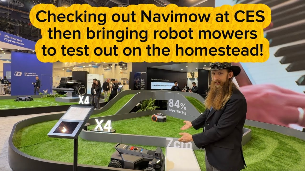 Осматриваю роботы-газонокосилки Segway Navimow на выставке CES!