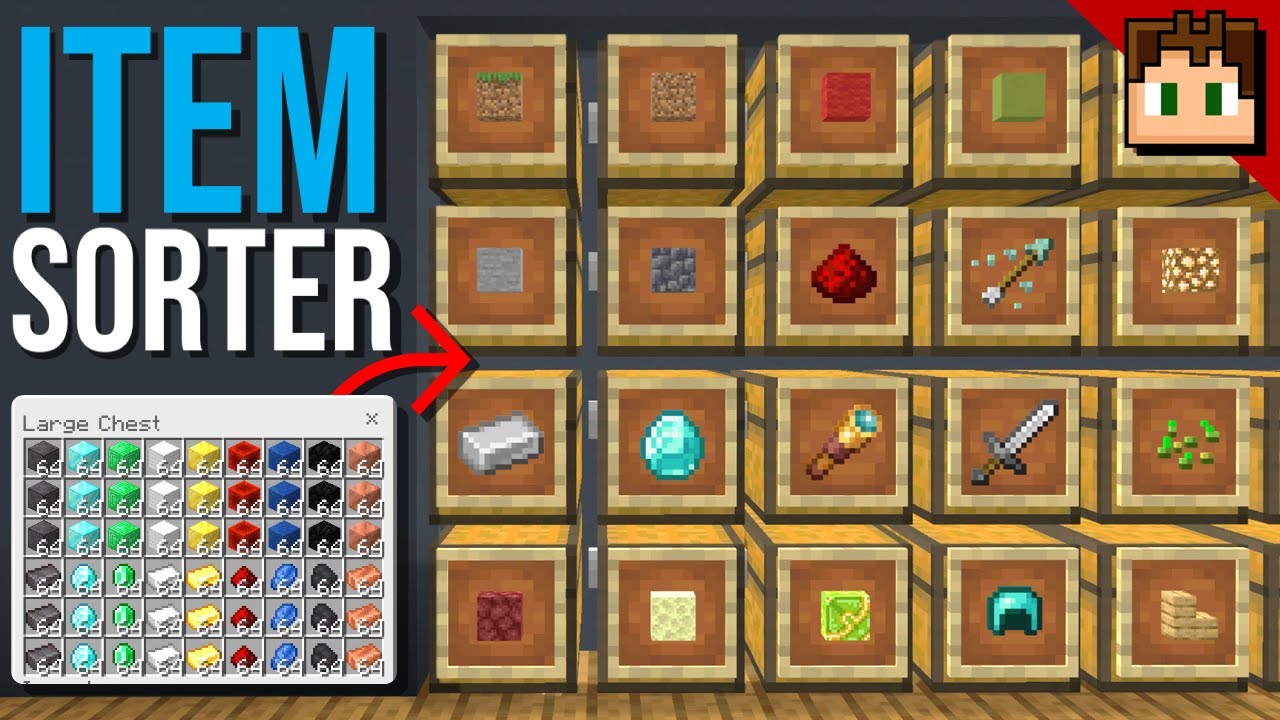 Minecraft Bedrock: Easiest MULTI ITEM SORTER Tutorial! 1.21