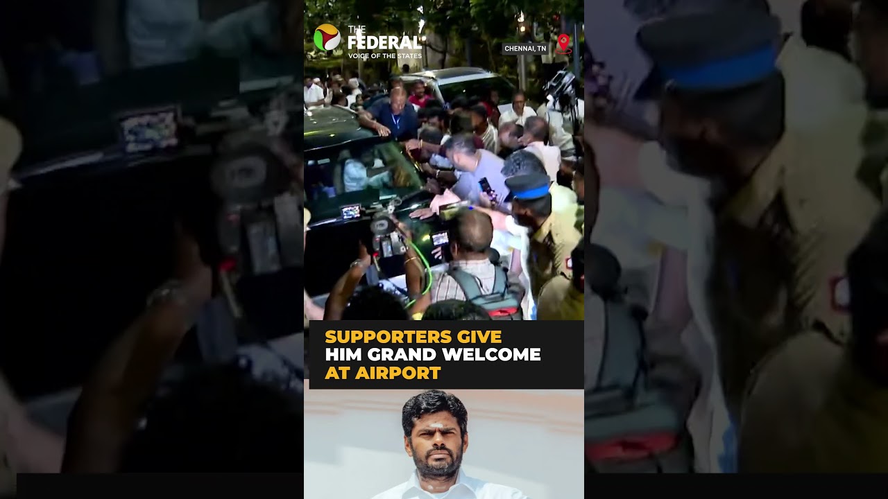 Annamalai welcomed at Chennai Airport after launching new movement | #shorts
