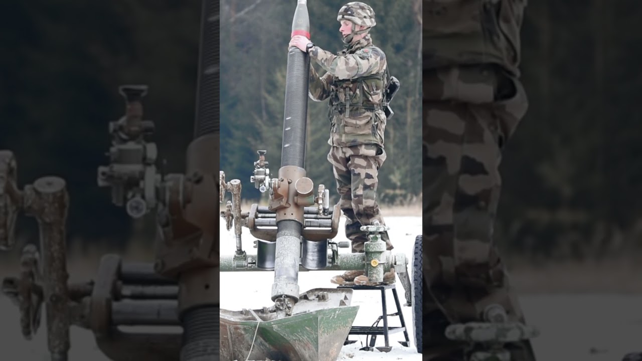 Deadly precision: French mortar fire #military #army #shorts #france #artillery