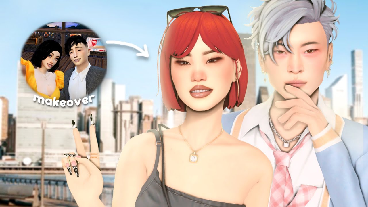 giving a makeover to one of my earliest households // the sims 4 speed create a sim