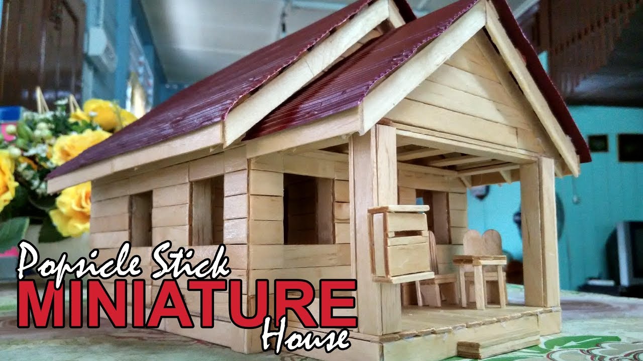 Popsicle Stick Miniature House // Custom Made