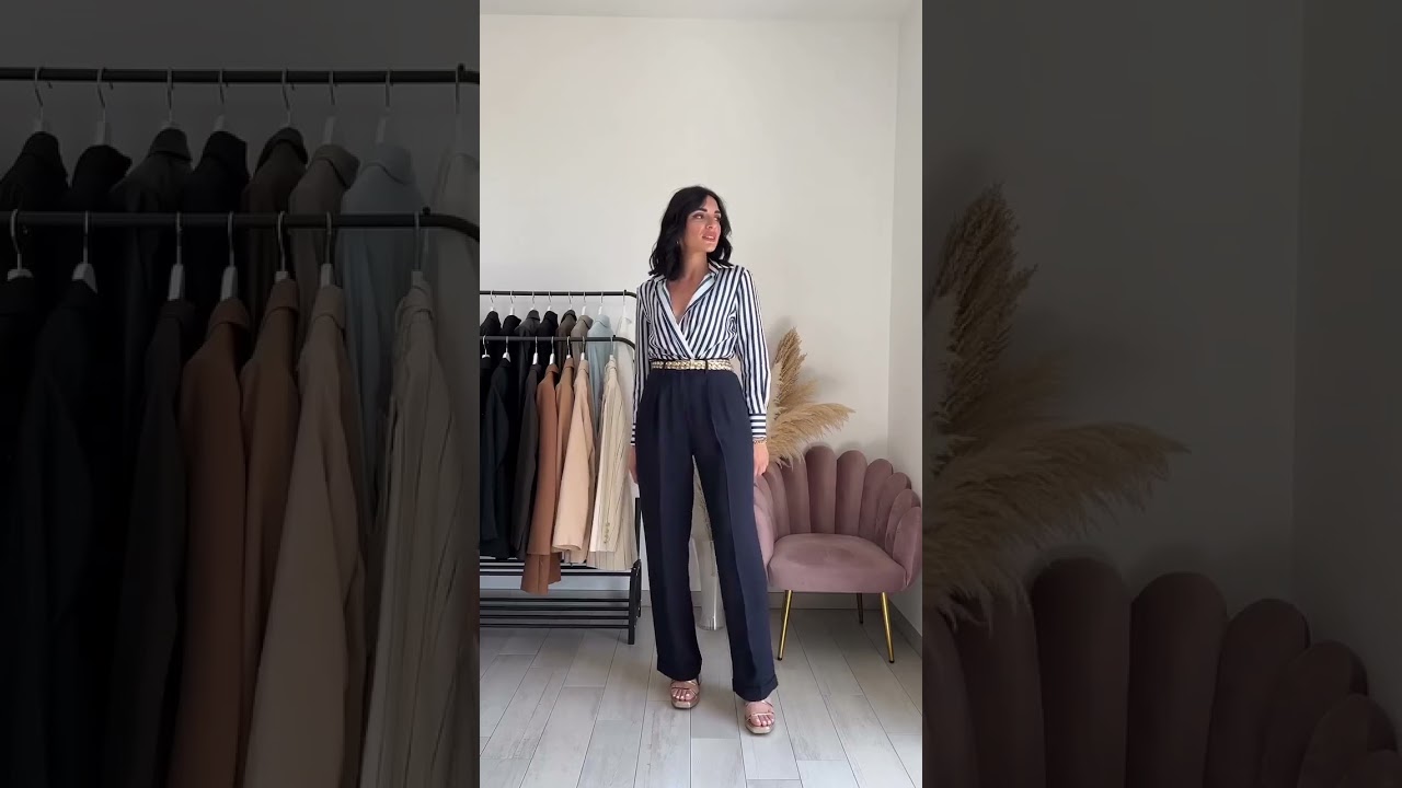 Two office looks and two different ways to wear our classic stripe shirt #livespectacularly #ootd