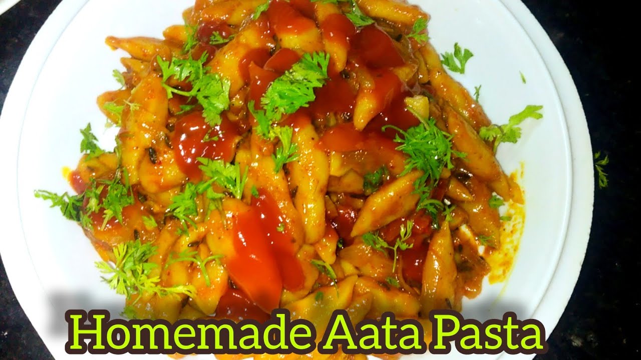 Pasta Recipe From Wheat Flour | Homemade Aata Pasta Recipe|How To Make Spicy Healthy Pasta From Aata